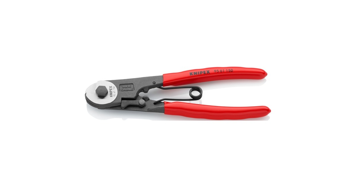 KNIPEX Bowdenzugschneider 95 61 150, Schneid-Zange(mit Öffnungsfeder und Sperrklinke)