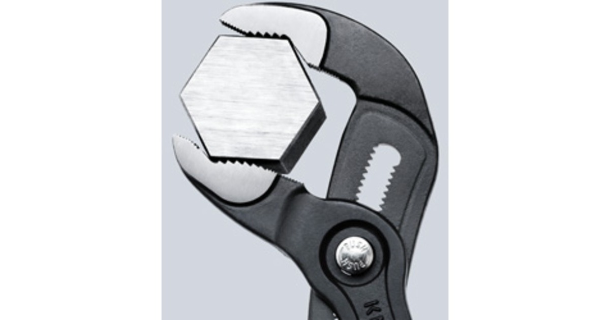 KNIPEX Cobra 87 01 180, 180mm, Rohr- / Wasserpumpen-Zange(schwarz/rot, Wasserpumpenzange, 18-fach verstellbar)