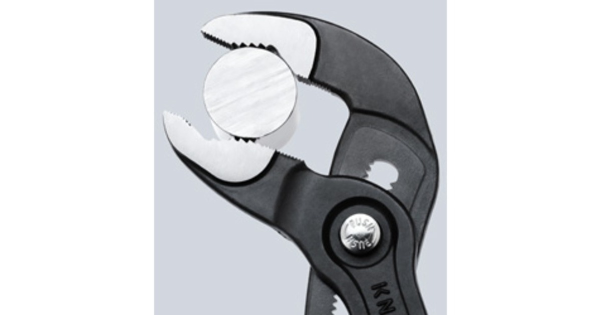 KNIPEX Cobra 87 01 180, 180mm, Rohr- / Wasserpumpen-Zange(schwarz/rot, Wasserpumpenzange, 18-fach verstellbar)