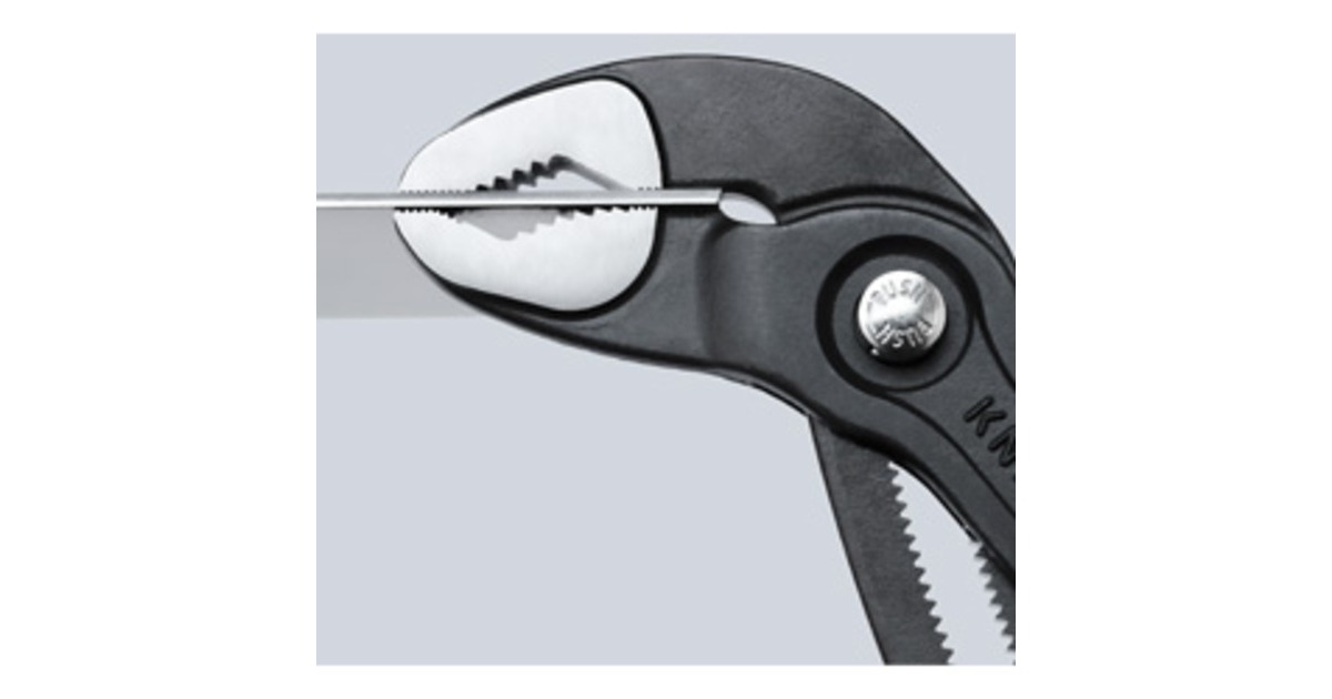 KNIPEX Cobra 87 02 180, 180mm, Rohr- / Wasserpumpen-Zange(Wasserpumpenzange, 18-fach verstellbar)