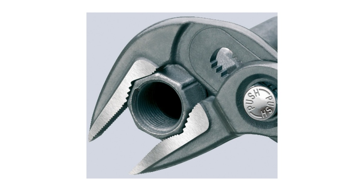 KNIPEX Cobra ES 87 51 250, 250mm, Rohr- / Wasserpumpen-Zange(schwarz/rot, Wasserpumpenzange, 19-fach verstellbar)