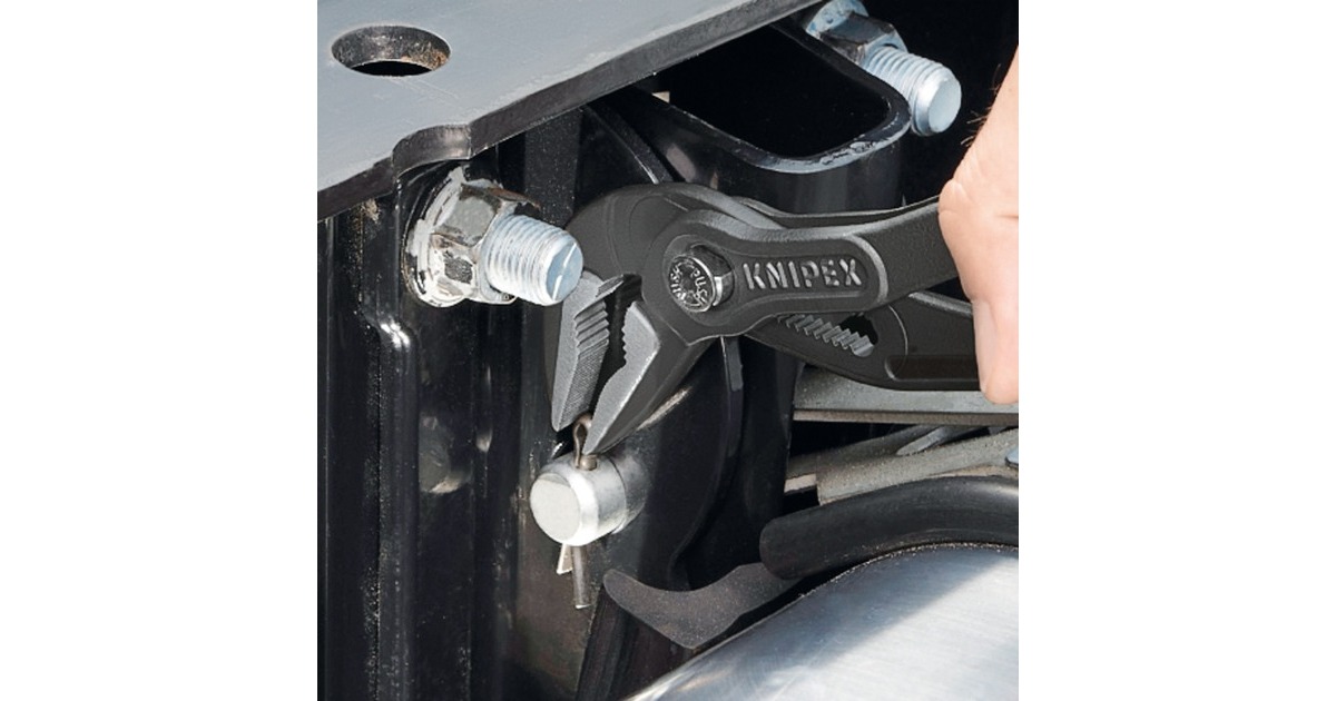 KNIPEX Cobra ES 87 51 250, 250mm, Rohr- / Wasserpumpen-Zange(schwarz/rot, Wasserpumpenzange, 19-fach verstellbar)