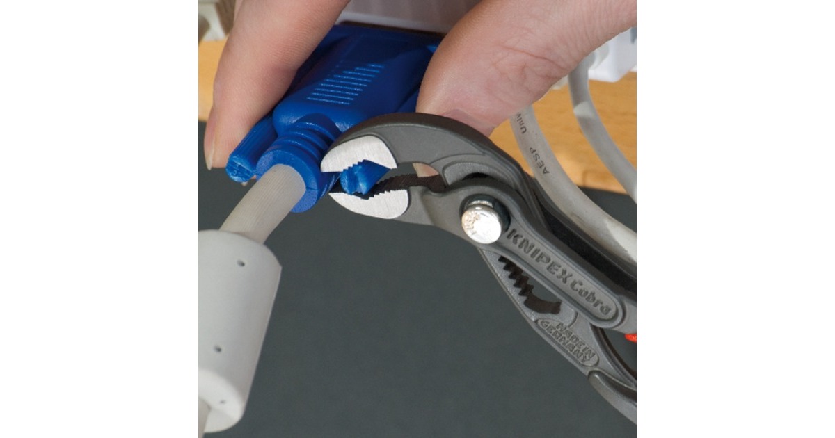 KNIPEX Cobra Rohr- / Wasserpumpen-Zange 87 01 125(rot, Länge 160mm, für Rohre bis 1