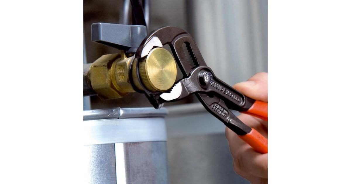 KNIPEX Cobra Rohr- / Wasserpumpen-Zange 87 05 250(rot/blau, Länge 250mm, für Rohre bis 2