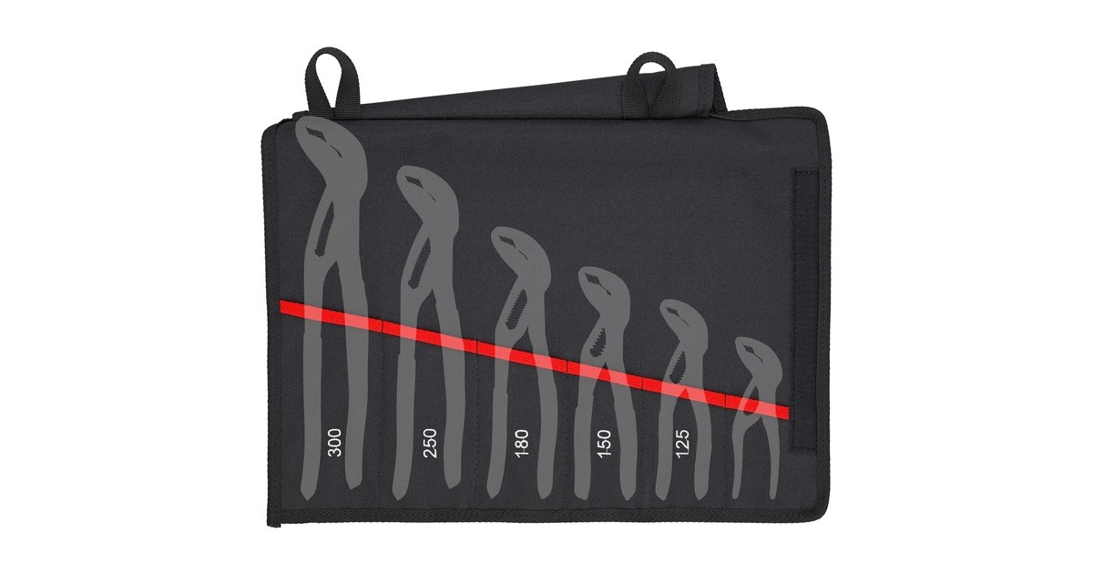 KNIPEX Cobra-Set, 5-teilig, Zangen-Set(schwarz, gezahnte Griffflächen, integrierter Klemmschutz)