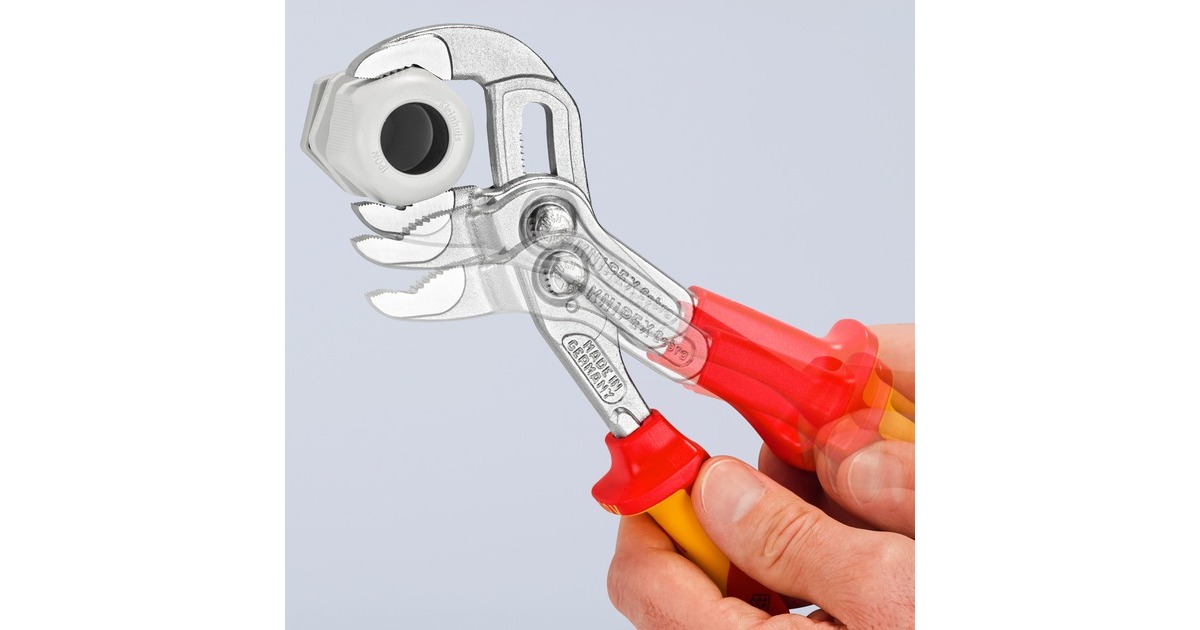 KNIPEX Cobra VDE 8726250, 250mm, Rohr- / Wasserpumpen-Zange(rot/gelb, 24-fach verstellbar)