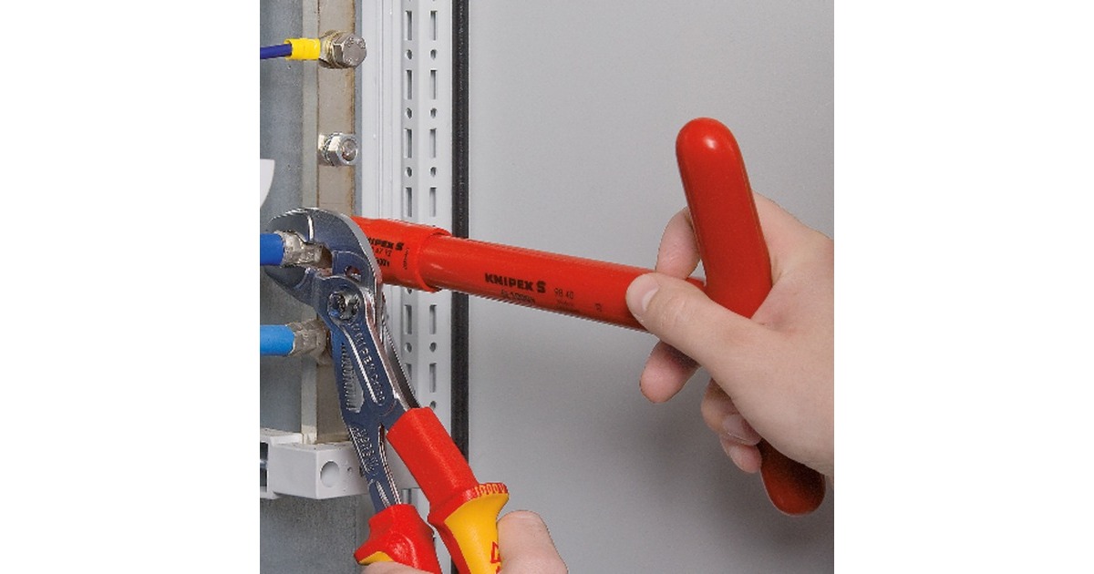 KNIPEX Cobra VDE 8726250, 250mm, Rohr- / Wasserpumpen-Zange(rot/gelb, 24-fach verstellbar)