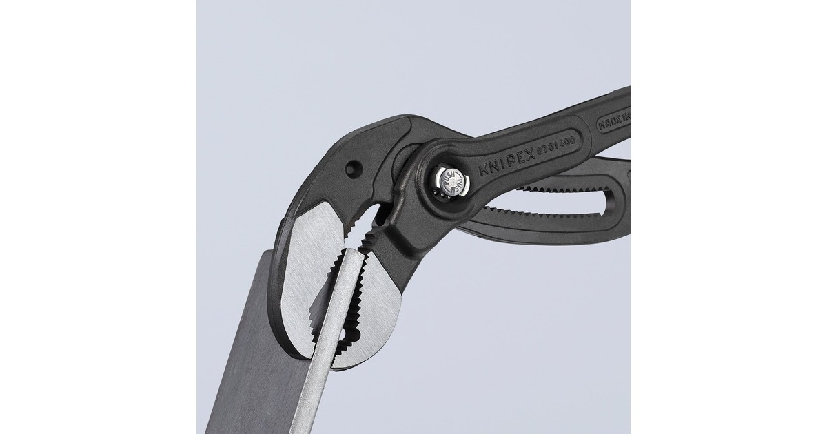 KNIPEX Cobra XL 87 01 400, 400mm, Rohr- / Wasserpumpen-Zange(schwarz/rot, Wasserpumpenzange, 27-fach verstellbar)