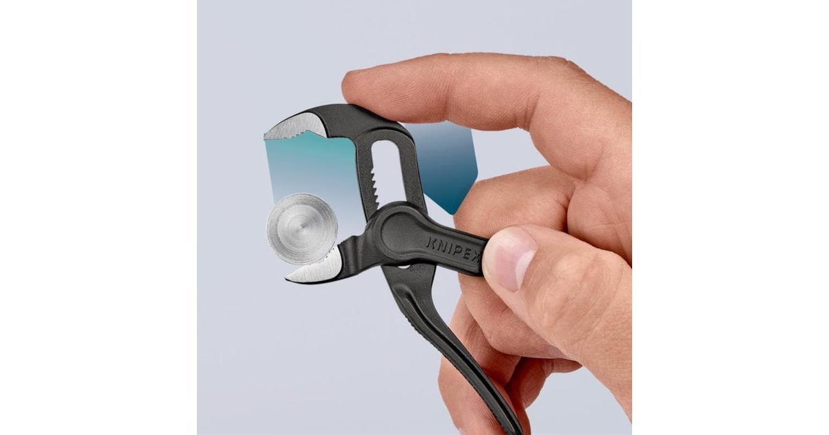 KNIPEX Cobra XS, 87 00 100, 100mm, Rohr- / Wasserpumpen-Zange(schwarz, Wasserpumpenzange, 11-fach verstellbar)