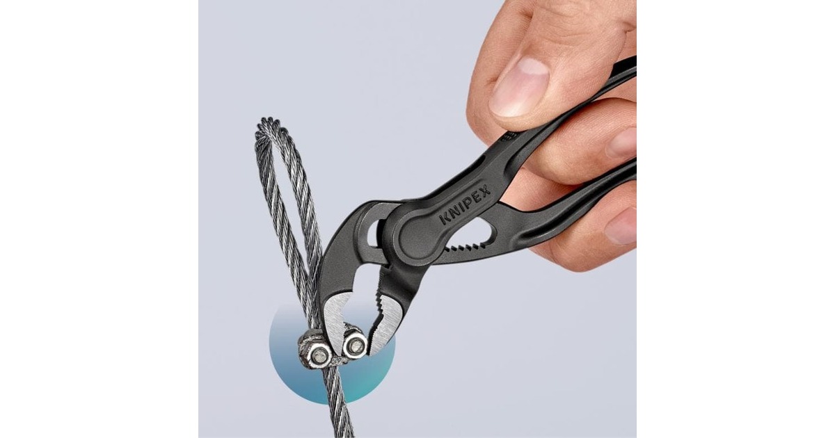 KNIPEX Cobra XS, 87 00 100, 100mm, Rohr- / Wasserpumpen-Zange(schwarz, Wasserpumpenzange, 11-fach verstellbar)