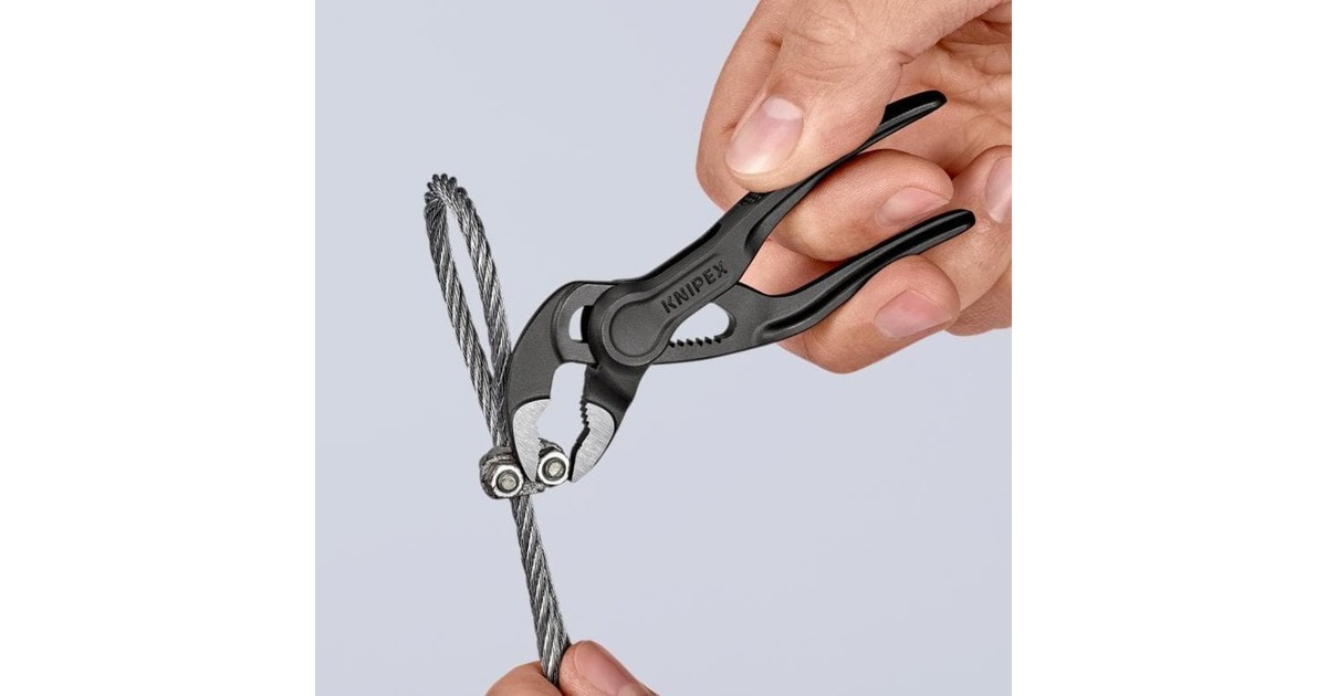 KNIPEX Cobra XS, 87 00 100, 100mm, Rohr- / Wasserpumpen-Zange(schwarz, Wasserpumpenzange, 11-fach verstellbar)