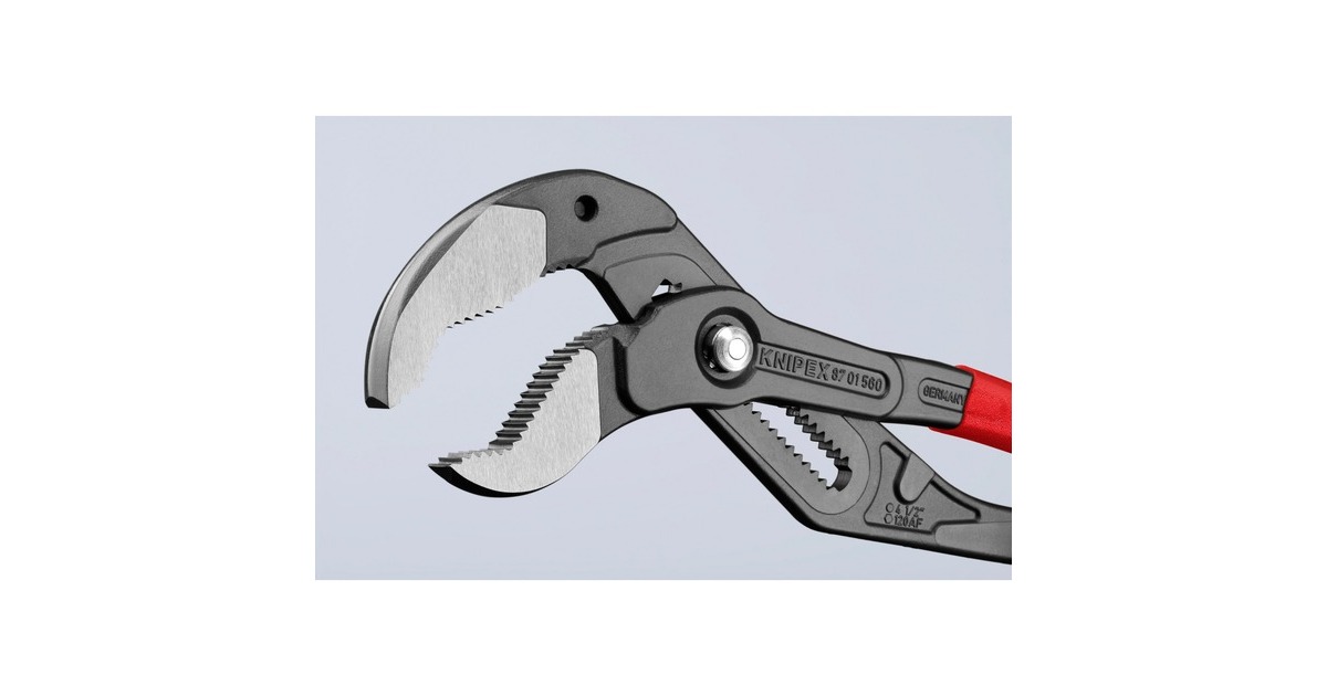 KNIPEX Cobra XXL 87 01 560, 560mm, Rohr- / Wasserpumpen-Zange(schwarz/rot, Wasserpumpenzange, 20-fach verstellbar)