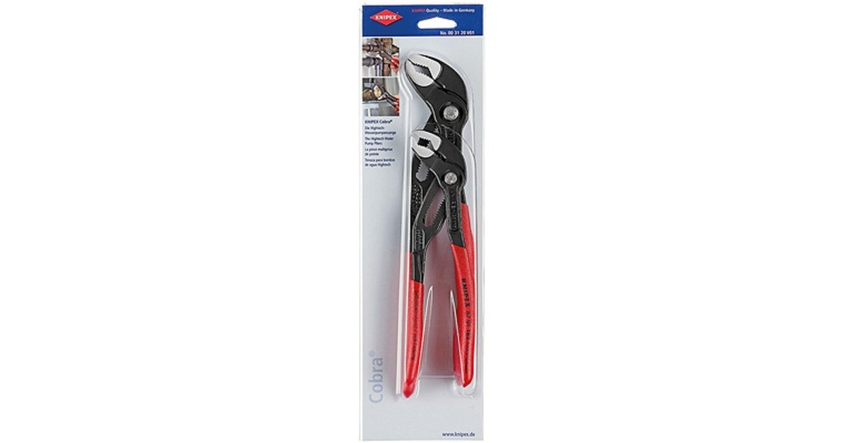 KNIPEX Cobra Zangen-Set 003120V01, 2-teilig(rot/schwarz)