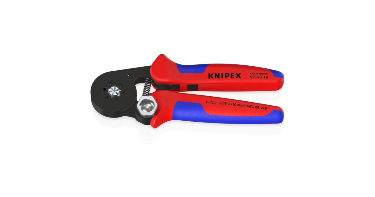 KNIPEX Crimpzange 97 53 14 SB(rot/blau, mit Seiteneinführung)