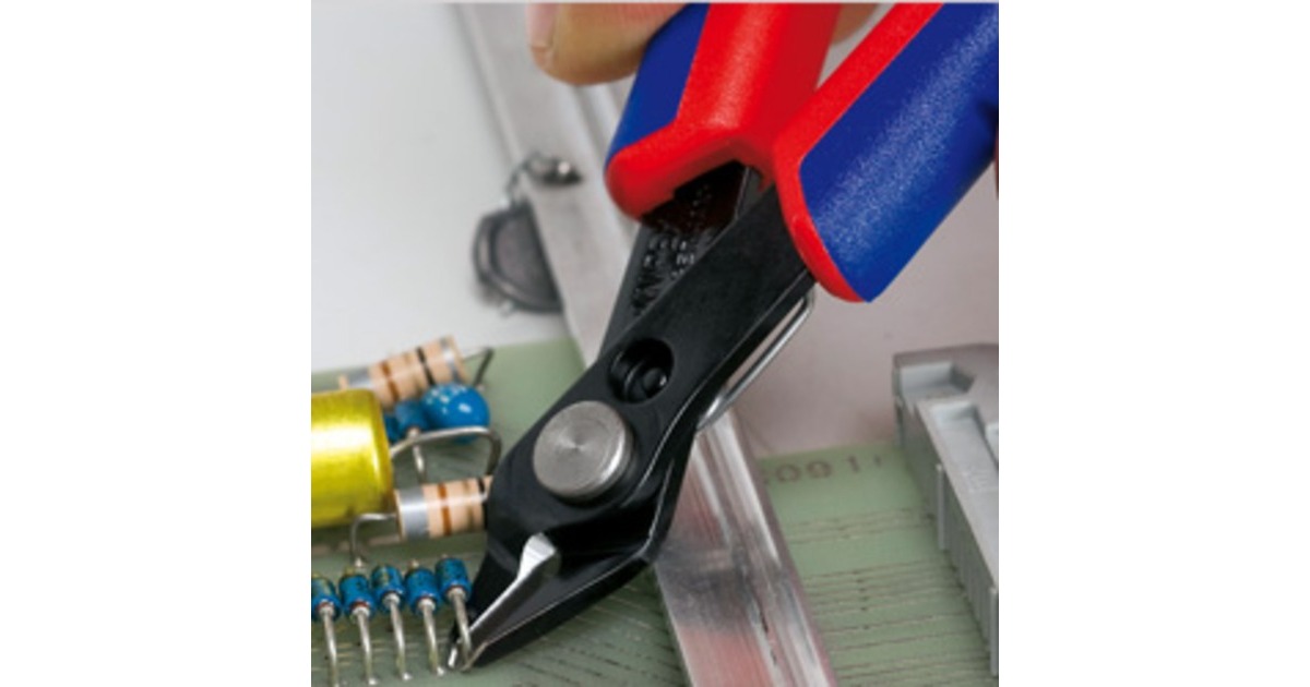 KNIPEX Electronic Super Knips 78 31 125 , Elektronik-Zange(blau, mit Öffnungsfeder und Öffnungsbegrenzung)