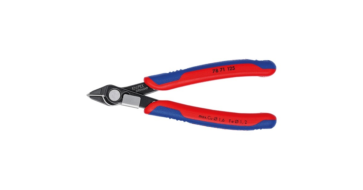 KNIPEX Electronic Super Knips 78 71 125, Elektronik-Zange(Gelenk mit Edelstahlniet, Drahtklemme)