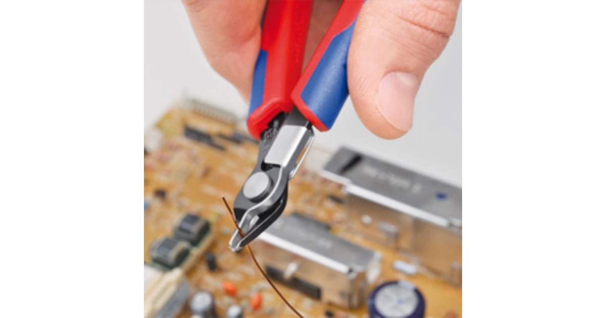 KNIPEX Electronic Super Knips 78 71 125, Elektronik-Zange(Gelenk mit Edelstahlniet, Drahtklemme)