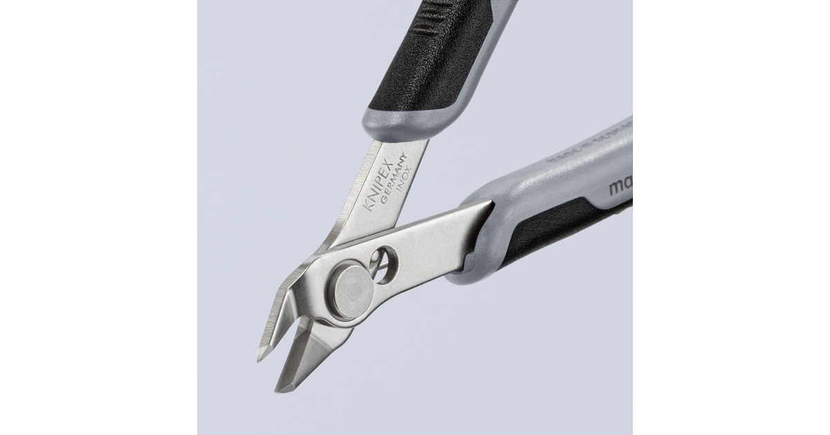 KNIPEX Electronic Super Knips ESD, 78 03 125 ESD, Elektronik-Zange(grau, mit Öffnungsfeder)