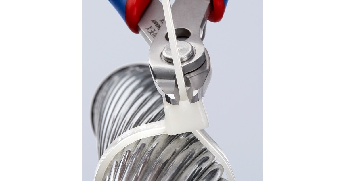 KNIPEX Electronic Super Knips XL 7803140, Elektronik-Zange(rot/blau, mit Öffnungsfeder)