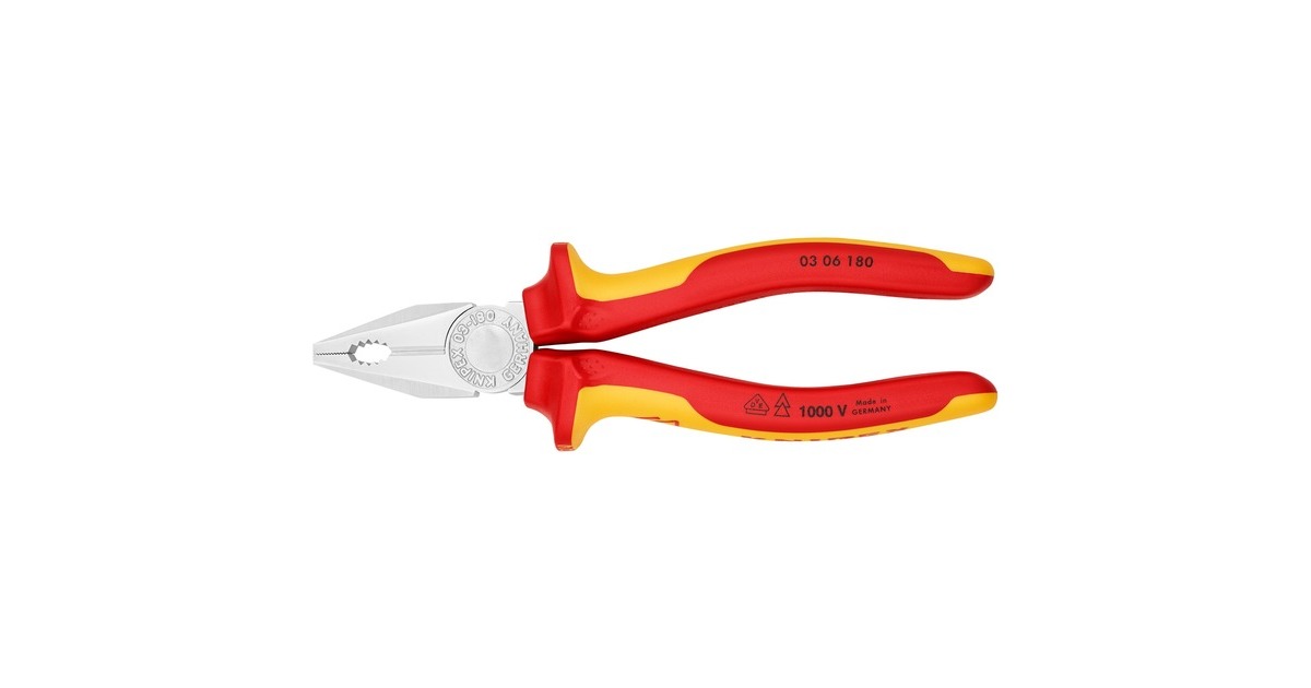 KNIPEX Elektro-Paket 00 20 12 , Zangen-Set(gezahnte Griffflächen, Schneiden mit Facetten)