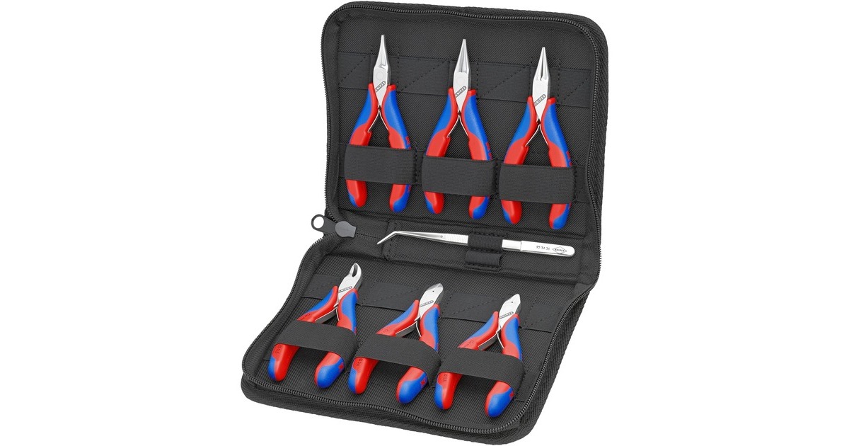 KNIPEX Elektronikzangen-Set 002016, 7-teilig(rot/blau) KNIPEX Elektronikzangen-Set 002016, 7-teilig(rot/blau)