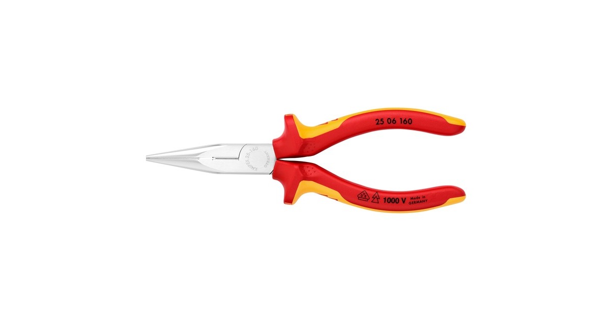 KNIPEX Flachrundzange 25 06 160 , Greifzange(gezahnte Griffflächen)