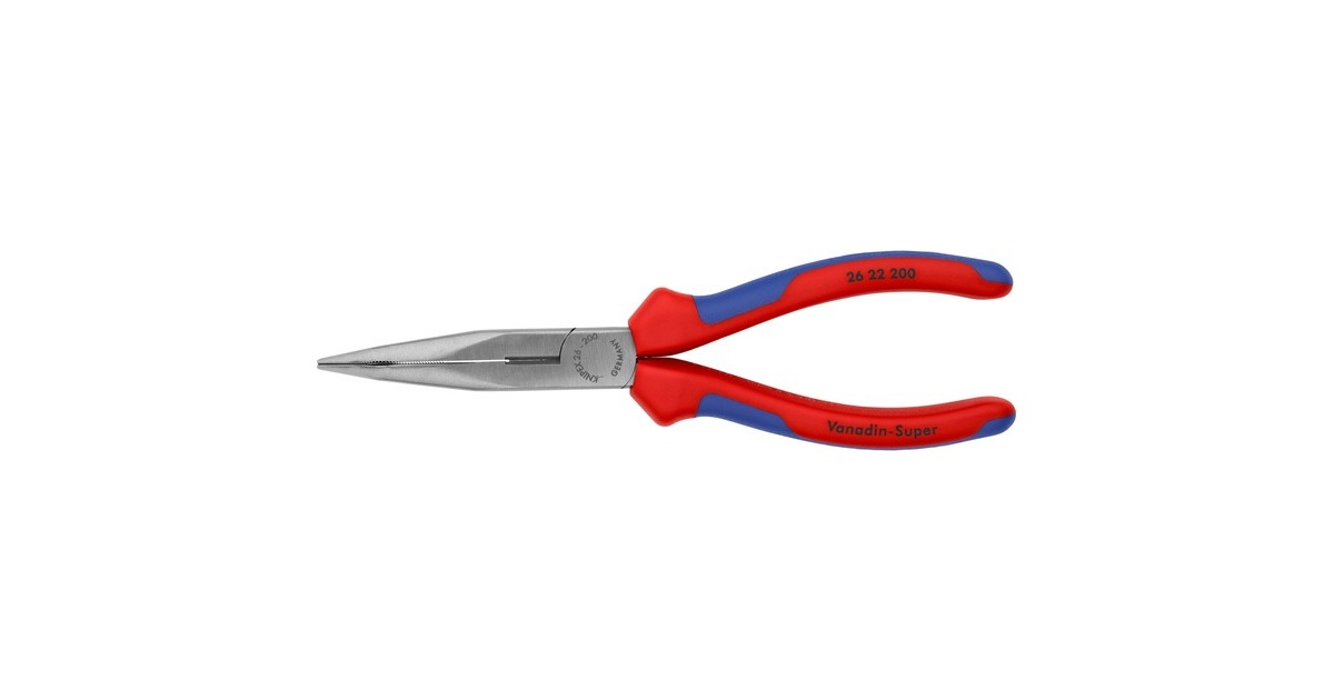 KNIPEX Flachrundzange 26 22 200 , Greifzange(gezahnte Griffflächen)