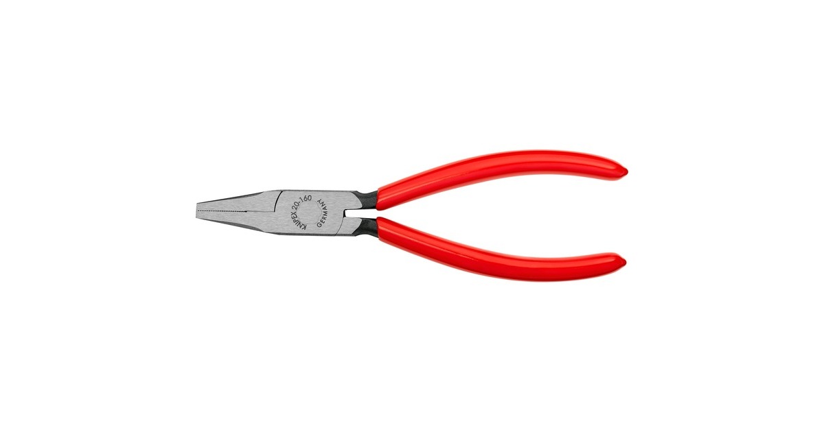 KNIPEX Flachzange 20 01 160, Greifzange(rot, gezahnte Griffflächen)