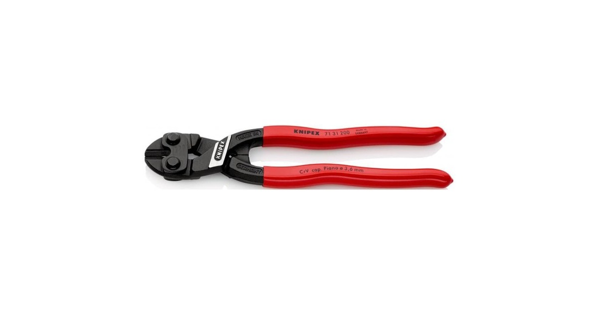 KNIPEX Kompakt-Bolzenschneider CoBolt 71 31 200, Schneid-Zange(rot, Länge 200mm)