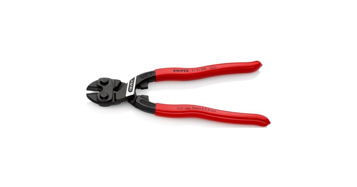 KNIPEX Kompakt-Bolzenschneider CoBolt 71 31 200, Schneid-Zange(rot, Länge 200mm)