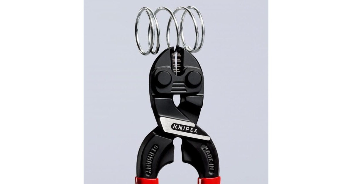 KNIPEX Kompakt-Bolzenschneider CoBolt S 71 01 160, Schneid-Zange(rot, Länge 160mm)