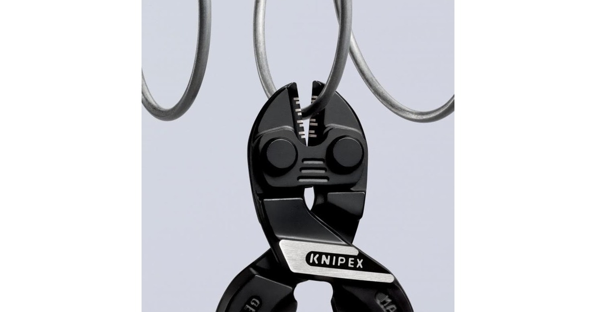 KNIPEX Kompakt-Bolzenschneider CoBolt S 71 01 160, Schneid-Zange(rot, Länge 160mm)