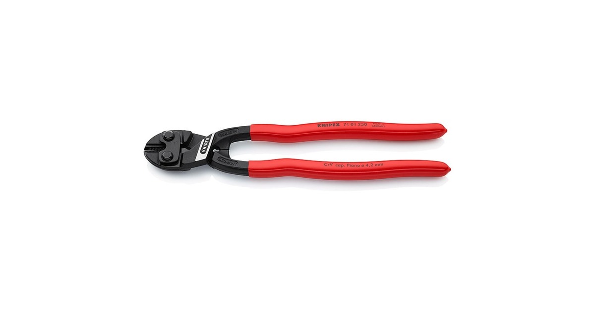 KNIPEX Kompakt-Bolzenschneider CoBolt XL 7101250, Schneid-Zange(rot/schwarz)