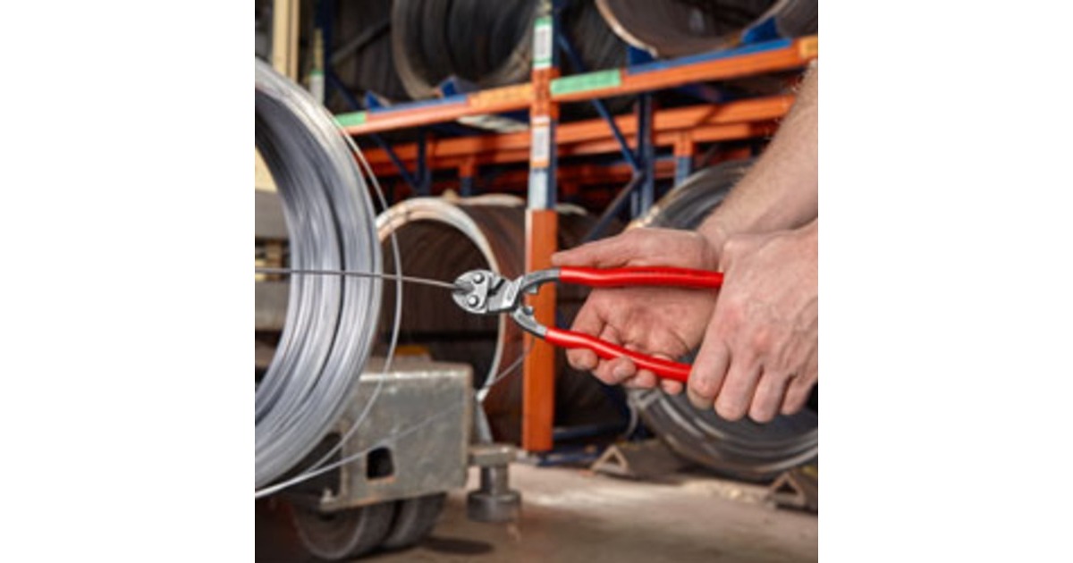 KNIPEX Kompakt-Bolzenschneider CoBolt XL 7101250, Schneid-Zange(rot/schwarz)