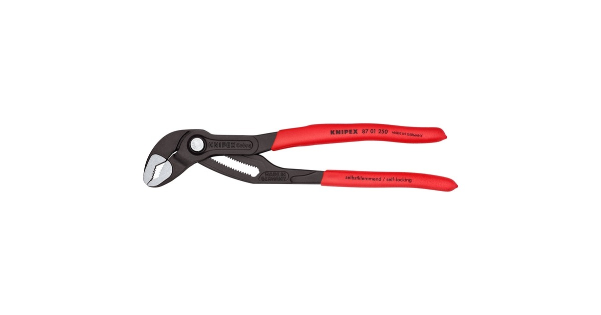 KNIPEX Kraft-Paket 00 20 10 , Zangen-Set(schwarz, gezahnte Griffflächen, Schneiden mit Facetten)