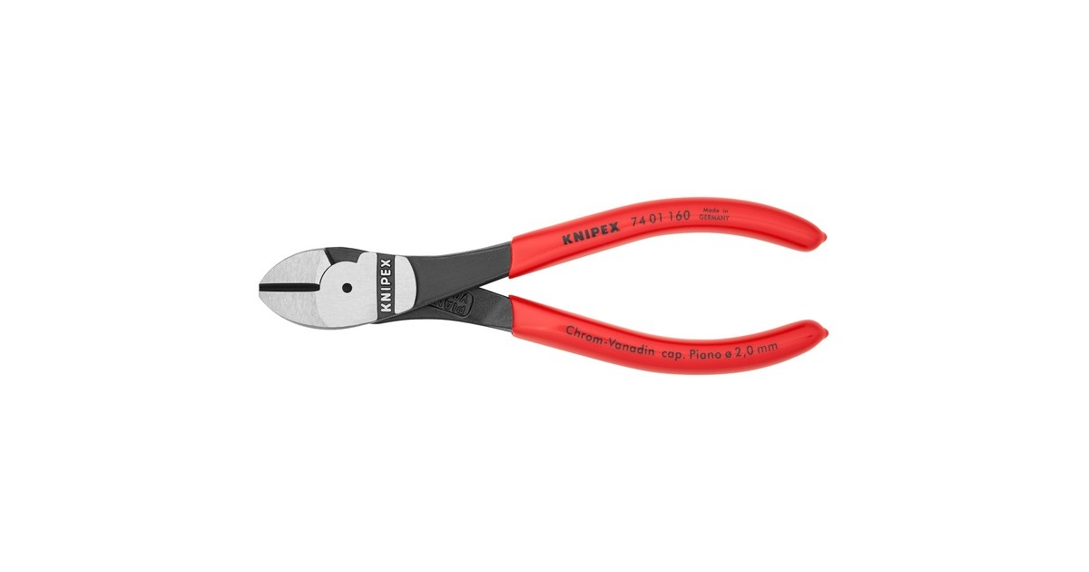 KNIPEX Kraft-Seitenschneider 74 01 160, Schneid-Zange(rot)
