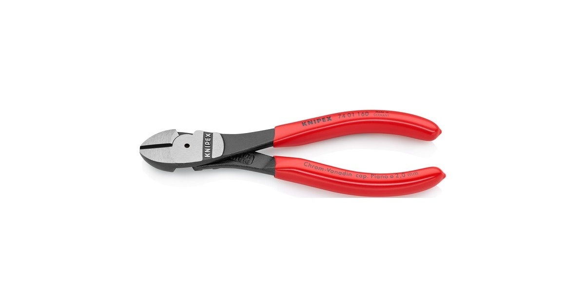 KNIPEX Kraft-Seitenschneider 74 01 160, Schneid-Zange(rot)