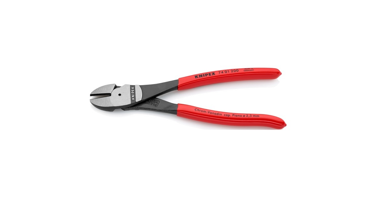 KNIPEX Kraft-Seitenschneider 74 01 200, Schneid-Zange(rot)