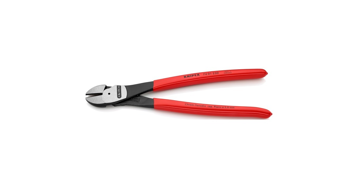 KNIPEX Kraft-Seitenschneider 74 01 250, Schneid-Zange(rot)