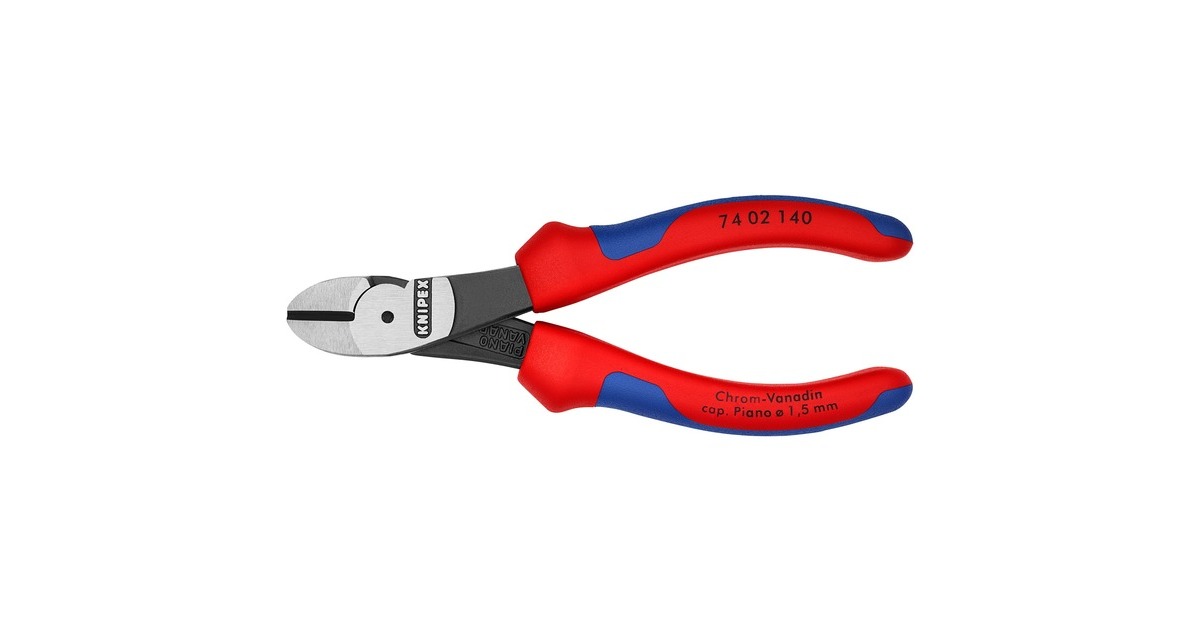 KNIPEX Kraft-Seitenschneider 74 02 140, Schneid-Zange(rot)