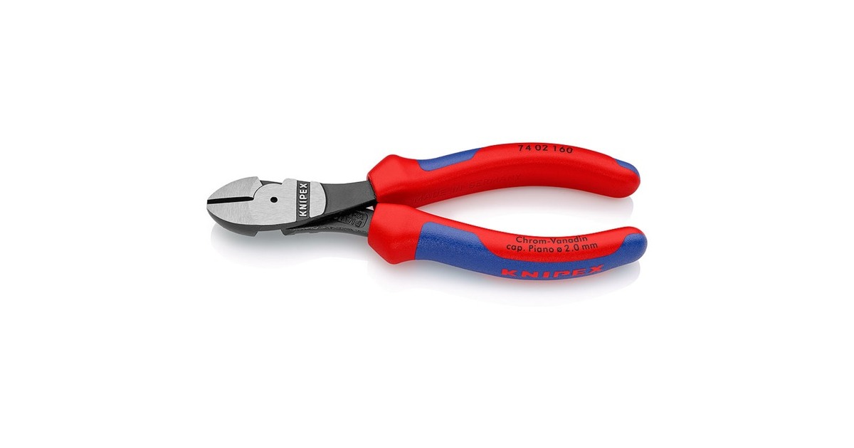 KNIPEX Kraft-Seitenschneider 74 02 160, Schneid-Zange(angeschmiedete Gelenkachse)