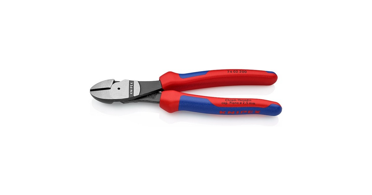 KNIPEX Kraft-Seitenschneider 74 02 200, Schneid-Zange(angeschmiedete Gelenkachse)