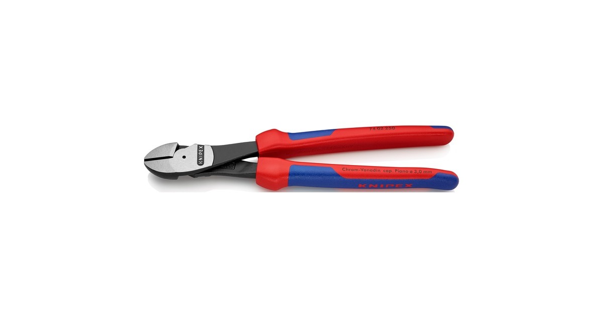 KNIPEX Kraft-Seitenschneider 74 02 250, Schneid-Zange(angeschmiedete Gelenkachse)