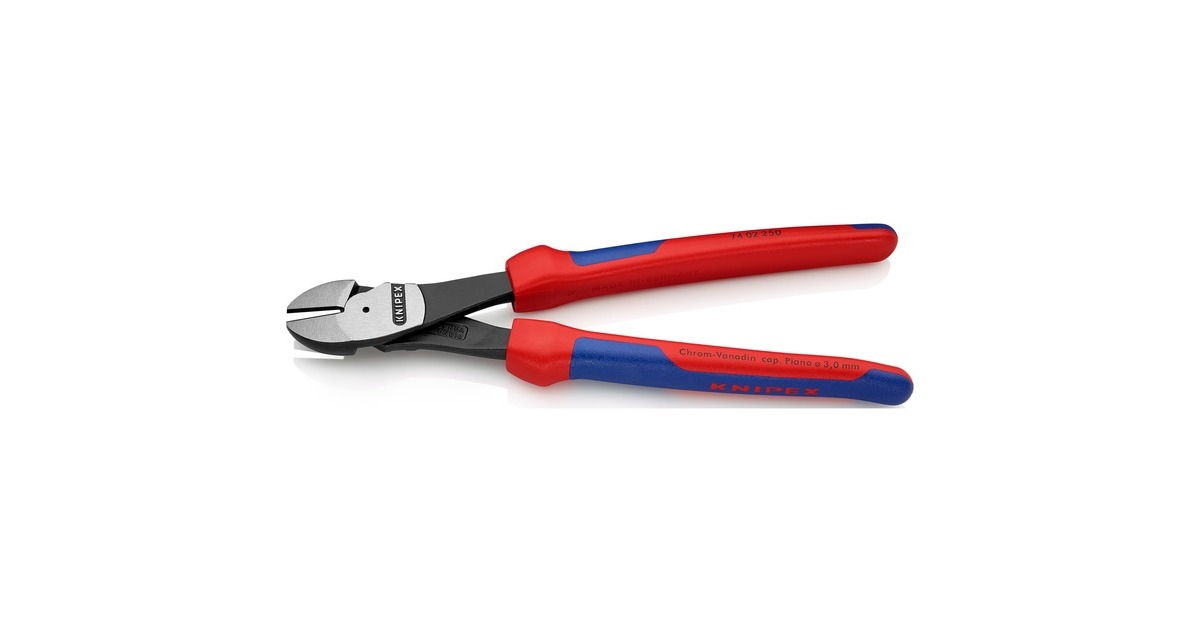 KNIPEX Kraft-Seitenschneider 74 02 250, Schneid-Zange(angeschmiedete Gelenkachse)