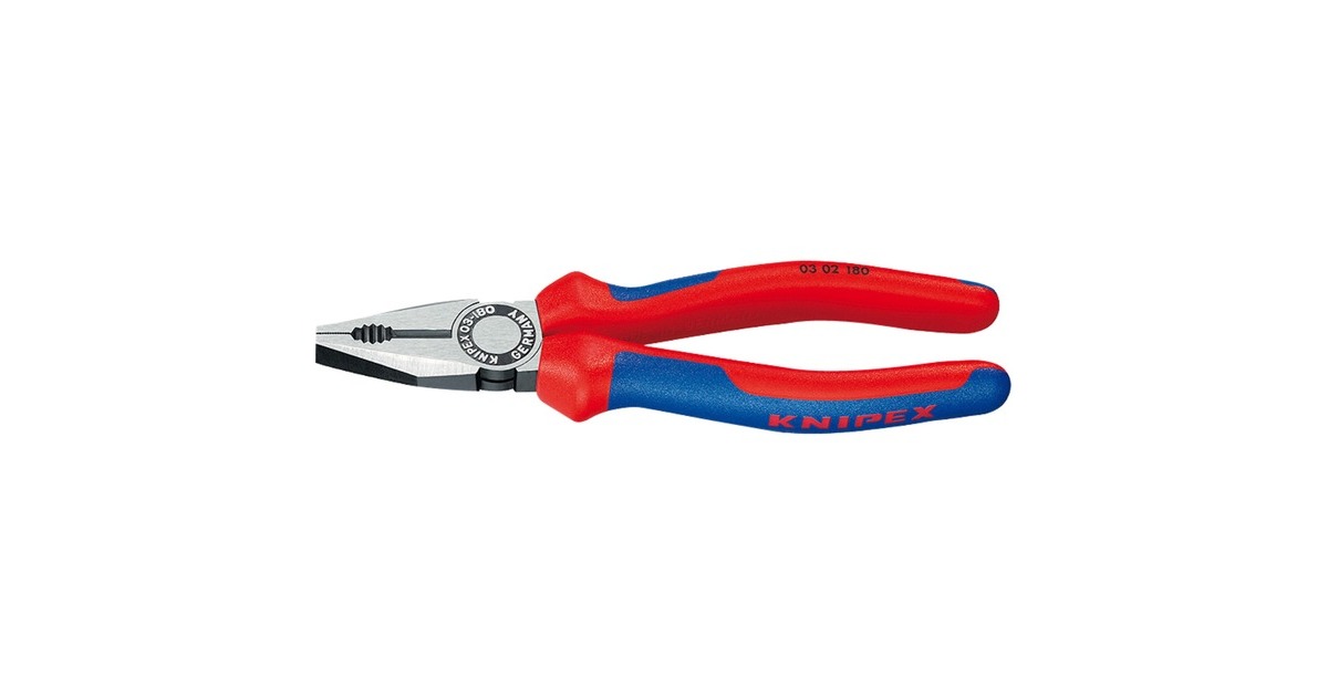 KNIPEX Montage-Paket 00 20 11 , Zangen-Set(blau, gezahnte Griffflächen, Schneiden mit Facetten)