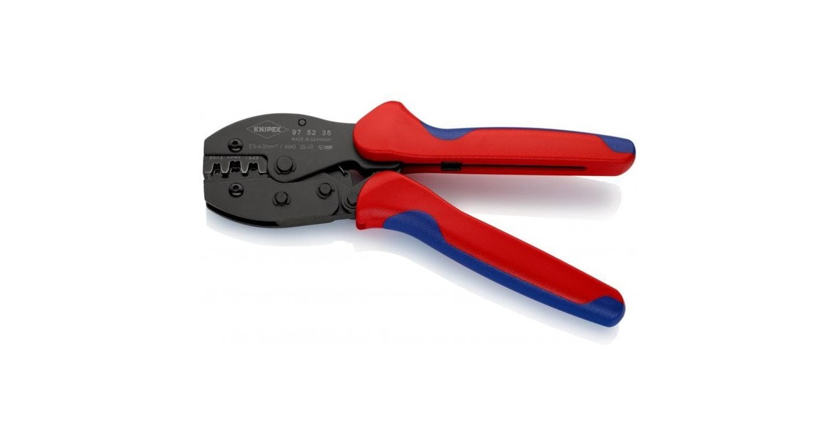 KNIPEX PreciForce Crimpzange 97 52 35(rot/blau, Crimpen 0,5 - 6,0mm², F-Crimp)