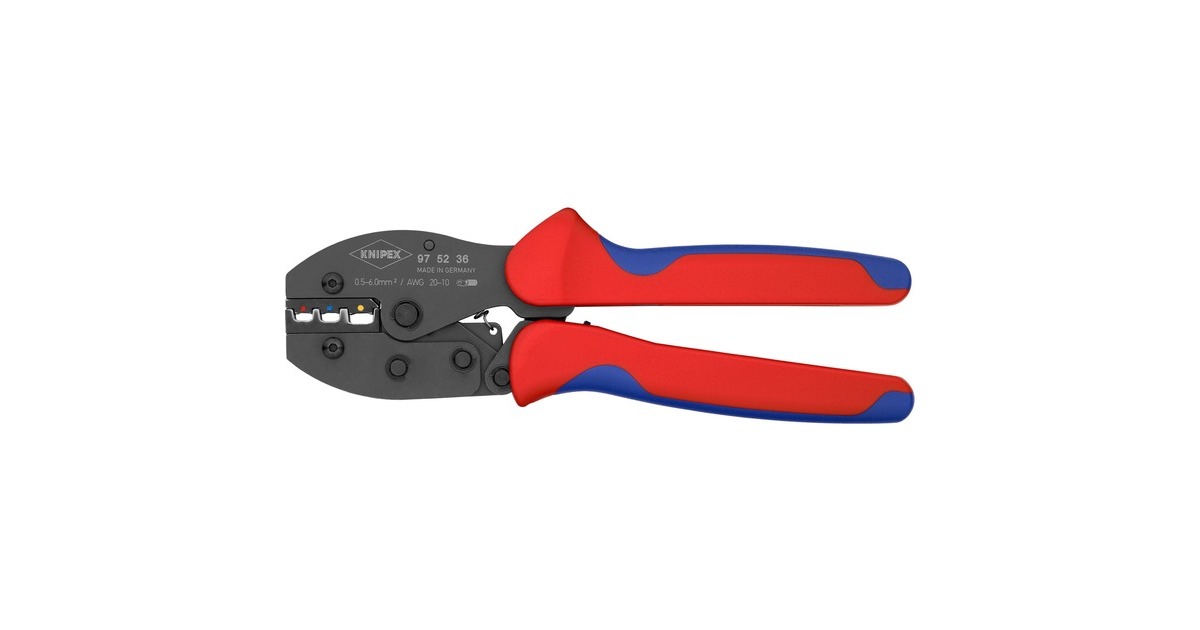 KNIPEX PreciForce Crimpzange 97 52 36(rot/blau, Crimpen 0,5 - 6,0mm²)