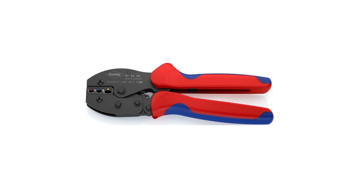KNIPEX PreciForce Crimpzange 97 52 36(rot/blau, Crimpen 0,5 - 6,0mm²)