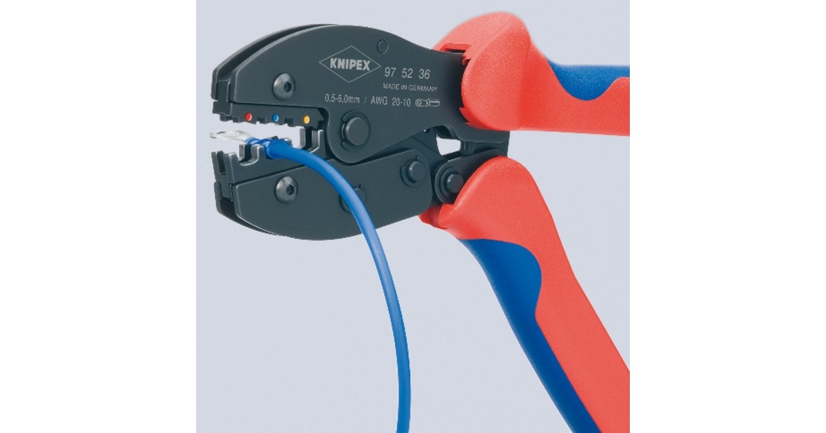 KNIPEX PreciForce Crimpzange 97 52 36(rot/blau, Crimpen 0,5 - 6,0mm²)