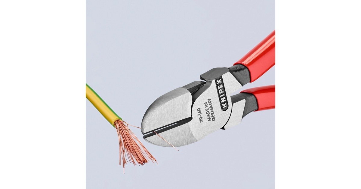 KNIPEX Seitenschneider 70 01 160, Schneid-Zange(rot, Länge 160mm)